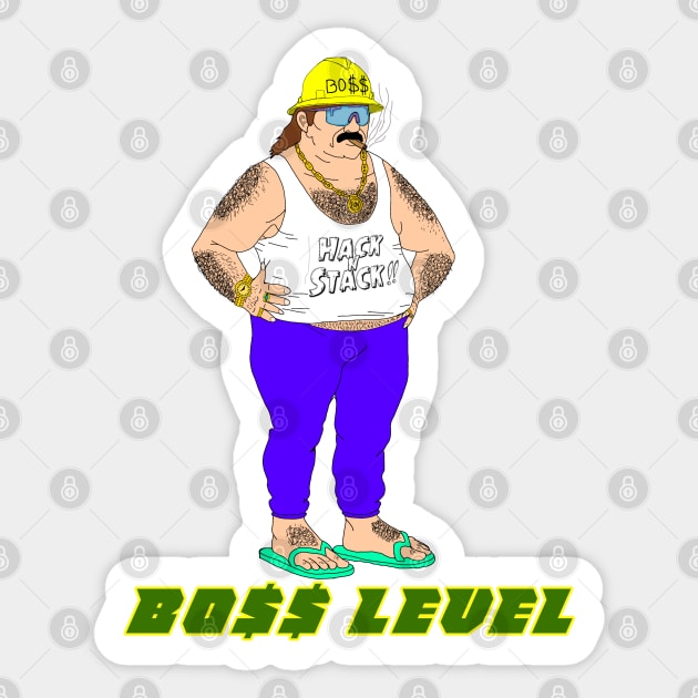 Boss Level Hack Sticker by HacknStack